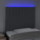 Vidaxl hoofdbord led 80x5x118 128 cm stof donkergrijs