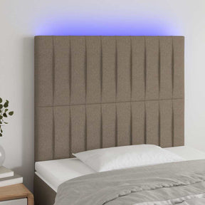 Vidaxl hoofdbord led 80x5x118 128 cm stof taupe