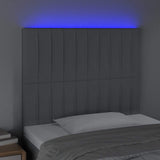 Vidaxl hoofdbord led 90x5x118 128 cm stof lichtgrijs