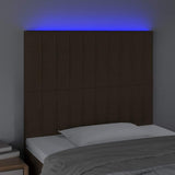 Vidaxl hoofdbord led 90x5x118 128 cm stof donkerbruin