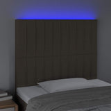 Vidaxl hoofdbord led 100x5x118 128 cm stof taupe