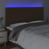 Vidaxl hoofdbord led 180x5x118 128 cm stof donkerbruin