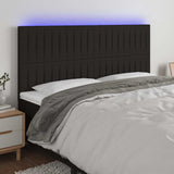 Vidaxl hoofdbord led 200x5x118 128 cm stof zwart