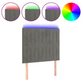 Vidaxl hoofdbord led 80x5x118 128 cm fluweel lichtgrijs