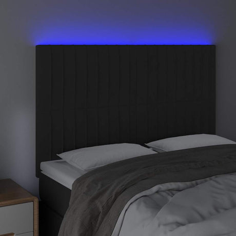 Vidaxl hoofdbord led 144x5x118 128 cm fluweel zwart