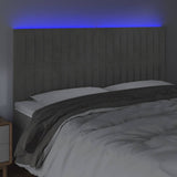 Vidaxl hoofdbord led 160x5x118 128 cm fluweel lichtgrijs