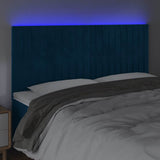 Vidaxl hoofdbord led 200x5x118 128 cm fluweel donkerblauw