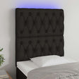 Vidaxl hoofdbord led 80x7x118 128 cm stof zwart