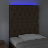 Vidaxl hoofdbord led 80x7x118 128 cm stof donkerbruin