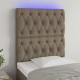 Vidaxl hoofdbord led 80x7x118 128 cm stof taupe