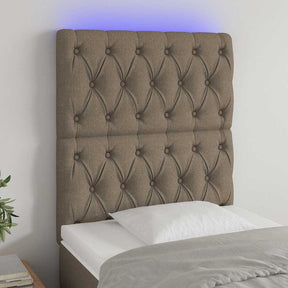 Vidaxl hoofdbord led 80x7x118 128 cm stof taupe