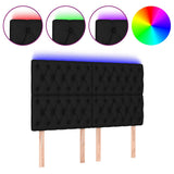 Vidaxl hoofdbord led 144x7x118 128 cm stof zwart