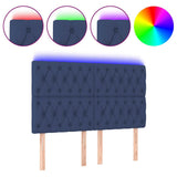 Vidaxl hoofdbord led 160x7x118 128 cm stof blauw