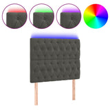 Vidaxl hoofdbord led 100x7x118 128 cm fluweel donkergrijs