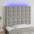 Vidaxl hoofdbord led 100x5x118 128 cm stof lichtgrijs