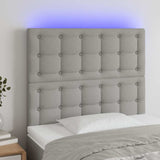 Vidaxl hoofdbord led 100x5x118 128 cm stof lichtgrijs