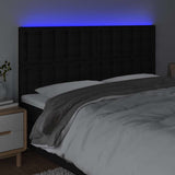 Vidaxl hoofdbord led 200x5x118 128 cm stof zwart