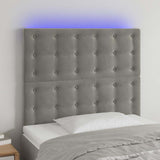 Vidaxl hoofdbord led 80x5x118 128 cm fluweel lichtgrijs