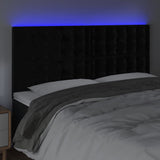 Vidaxl hoofdbord led 200x5x118 128 cm fluweel zwart