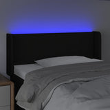 Vidaxl hoofdbord led 83x16x78 88 cm stof zwart