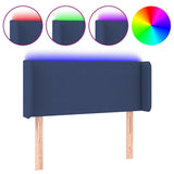 Vidaxl hoofdbord led 83x16x78 88 cm stof blauw