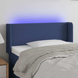 Vidaxl hoofdbord led 83x16x78 88 cm stof blauw