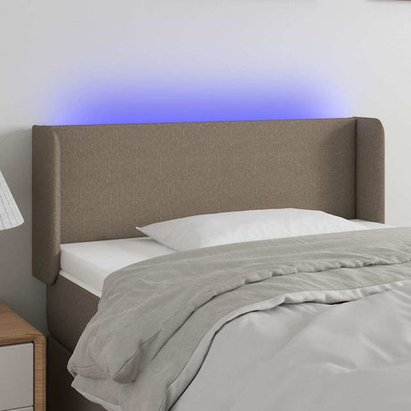 Vidaxl hoofdbord led 93x16x78 88 cm stof taupe