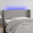 Vidaxl hoofdbord led 103x16x78 88 cm stof lichtgrijs