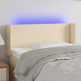 Vidaxl hoofdbord led 103x16x78 88 cm stof crèmekleurig
