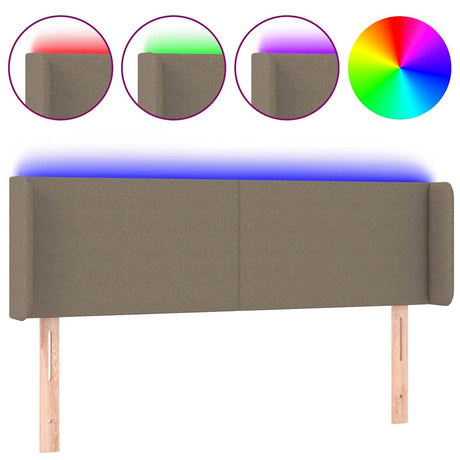 Vidaxl hoofdbord led 147x16x78 88 cm stof taupe
