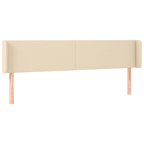 Vidaxl hoofdbord led 163x16x78 88 cm stof crèmekleurig