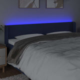 Vidaxl hoofdbord led 163x16x78 88 cm stof blauw