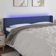 Vidaxl hoofdbord led 163x16x78 88 cm stof blauw