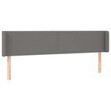 Vidaxl hoofdbord led 183x16x78 88 cm stof donkergrijs