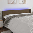 Vidaxl hoofdbord led 183x16x78 88 cm stof donkerbruin