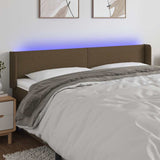 Vidaxl hoofdbord led 183x16x78 88 cm stof donkerbruin