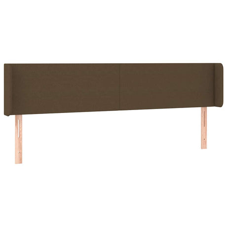 Vidaxl hoofdbord led 203x16x78 88 cm stof donkerbruin