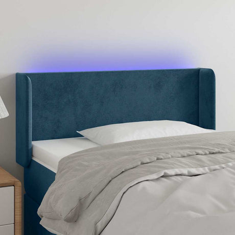 Vidaxl hoofdbord led 93x16x78 88 cm fluweel blauw