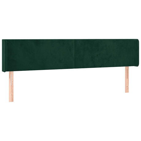 Vidaxl hoofdbord led 183x16x78 88 cm fluweel donkergroen