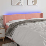 Vidaxl hoofdbord led 183x16x78 88 cm fluweel roze