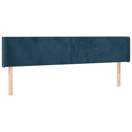 Vidaxl hoofdbord led 203x16x78 88 cm fluweel donkerblauw