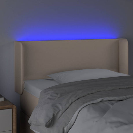 Vidaxl hoofdbord led 83x16x78 88 cm kunstleer cappuccinokleurig