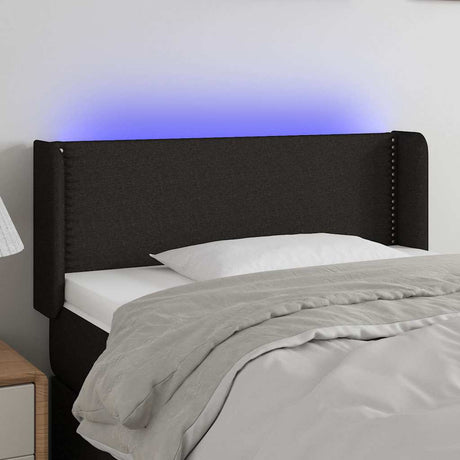 Vidaxl hoofdbord led 83x16x78 88 cm stof zwart