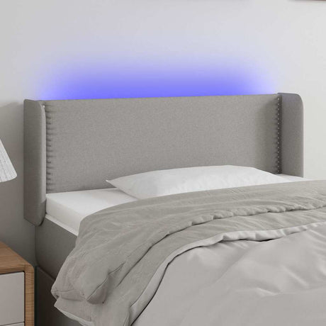 Vidaxl hoofdbord led 93x16x78 88 cm stof lichtgrijs