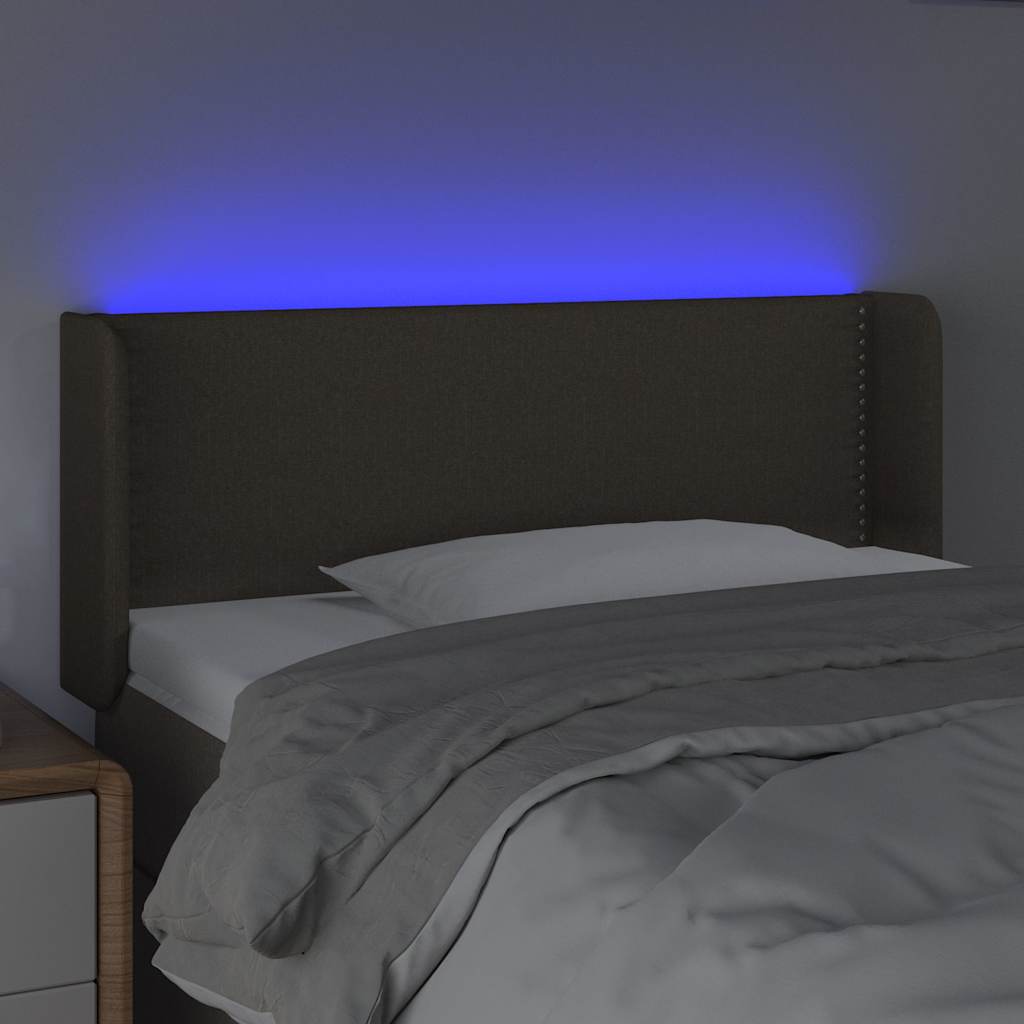 Vidaxl hoofdbord led 93x16x78 88 cm stof taupe
