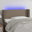 Vidaxl hoofdbord led 93x16x78 88 cm stof taupe