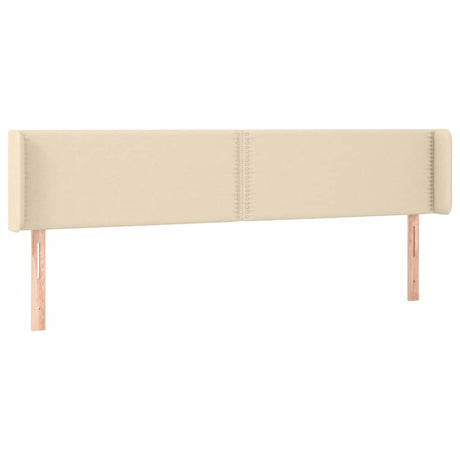 Vidaxl hoofdbord led 183x16x78 88 cm stof crèmekleurig