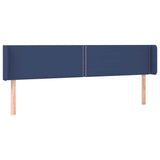 Vidaxl hoofdbord led 183x16x78 88 cm stof blauw