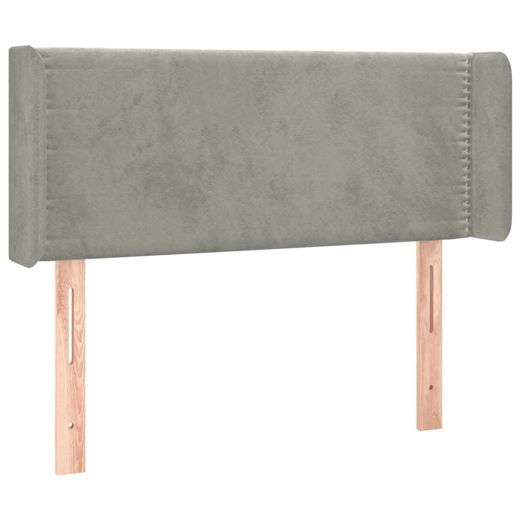 Vidaxl hoofdbord led 83x16x78 88 cm fluweel lichtgrijs