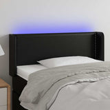 Vidaxl hoofdbord led 93x16x78 88 cm kunstleer zwart